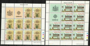 Malta Stamp 749-750  - 90 Europa-Post offices