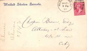 United States District of Columbia Washington 1897 L in duplex  Blue Corner c...