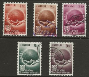 Angola (1949)  - Scott # C21 - C25,   Used