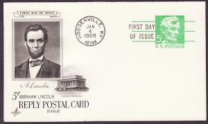 UY21 Abraham Lincoln Artcraft FDC