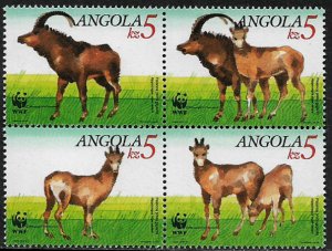 Angola #784a MNH Block - World Wildlife Fund