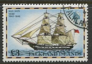 Falkland Is.- Scott 274 - Ships Issue - 1978 - VFU - Single £3 Stamp