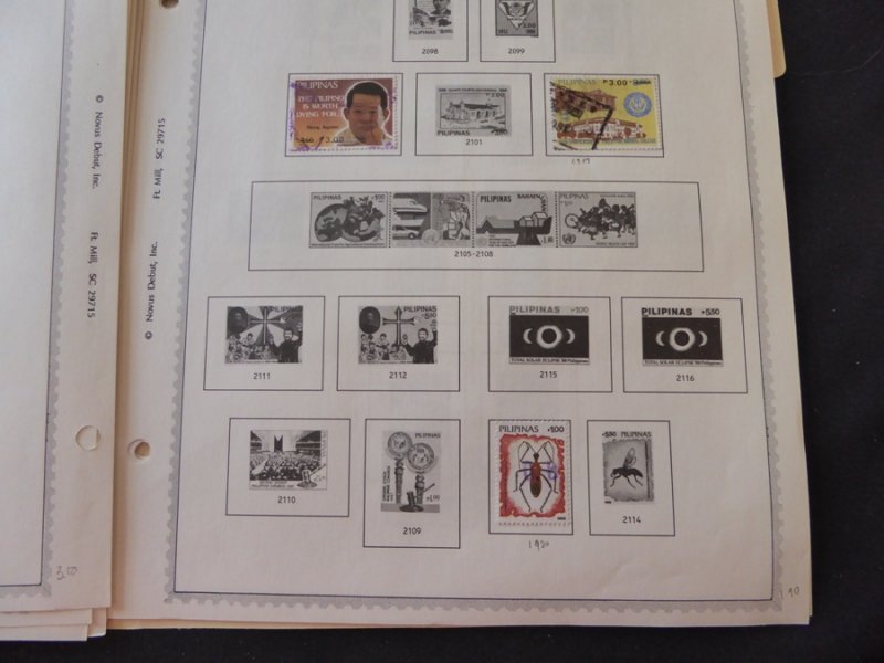 Philippines 1978-1991 Stamp Collection on Album Pages