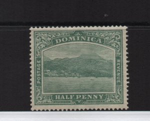 Dominica 1907 SG37 1/2d Green MCA watermark mounted mint