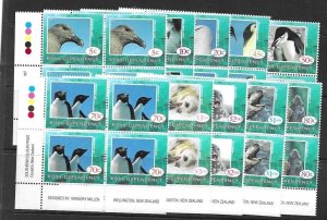 ROSS DEPENDENCY SG21/31 1994 WILDLIFE (ORIGINAL SET - NO 40c ) BLOCKS OF 4 MNH