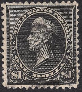 261A Used F-VF $1 Perry 1894 Type II No Watermark - CV $825