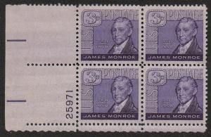 U.S. # 1105 Plate Block MNH. 