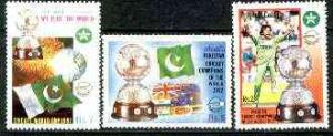 Pakistan 1992 Victory in World Cup Cricket set of 3 unmou...