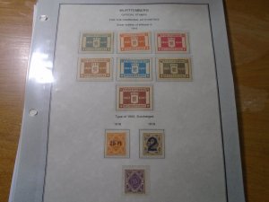 Wurttemberg  #   O40/42/20    Mint/