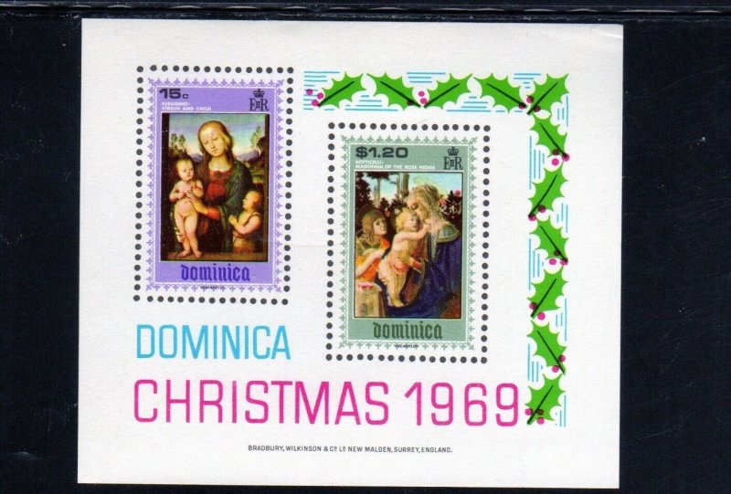 DOMINICA #290a 1969 CHRISTMAS MINT VF NH O.G S/S bb