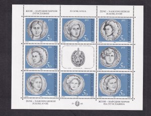 Yugoslavia   #1674    MNH  1984  sheet  national heroines