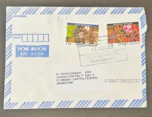 CM) 2003. URUGUAY. FLOWERS OF THE REGION. COVER MAILED TO ARGENTINA. XF