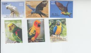 2016 India Exotic Birds (6) (Scott 2863-68) MNH