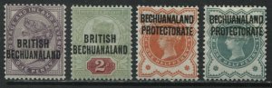 Bechuanaland 1891 to 1902 QV values mint o.g. hinged