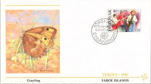 Faroe Islands, Worldwide First Day Cover, Europa, Butterflies