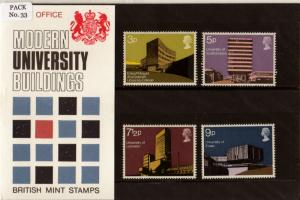 PRESENTATION PACK PP40b 1971 - UNIVERSITIES (printed no.33)
