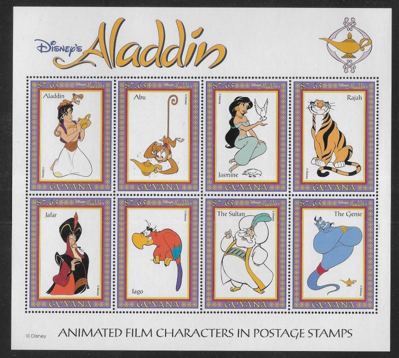 Guyana 2758-2760 Disney Aladdin mini-sheet MNH c.v. $21.00 (fr)