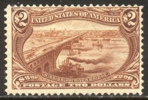 U.S. #293 Unused - 1898 $2.00 Trans-Mississippi  