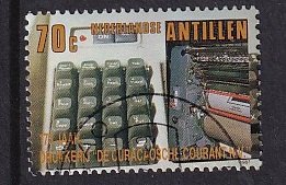 Netherlands Antilles  #590 cancelled 1987 the courant 70c  keyboard modern press