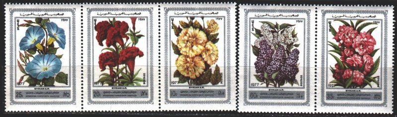 Syria. 1977. 1372-76. flowers, flora. MNH. 