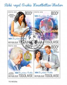 Togo 2019 Sheet  Princess Harry Meghan Markel QEII (TS0136)