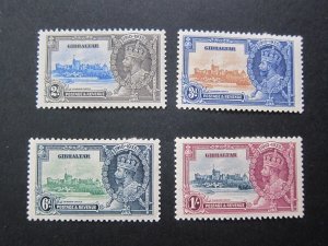 Gibraltar 1935 Sc 100-103 silver jubilee set MH