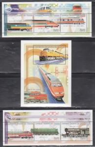 Comoro Islands 941-43 Trains Mint NH