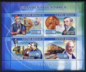 Guinea - Bissau 2007 Inventors perf sheetlet containing 4...