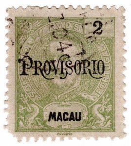 (I.B) Portugal Colonial Postal : Macau King Carlos 2a (Provisorio)