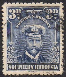 Southern Rhodesia 1924 3d blue used