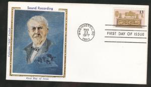 1705 FDC Edison Recording device on  Colorano Silk Cache