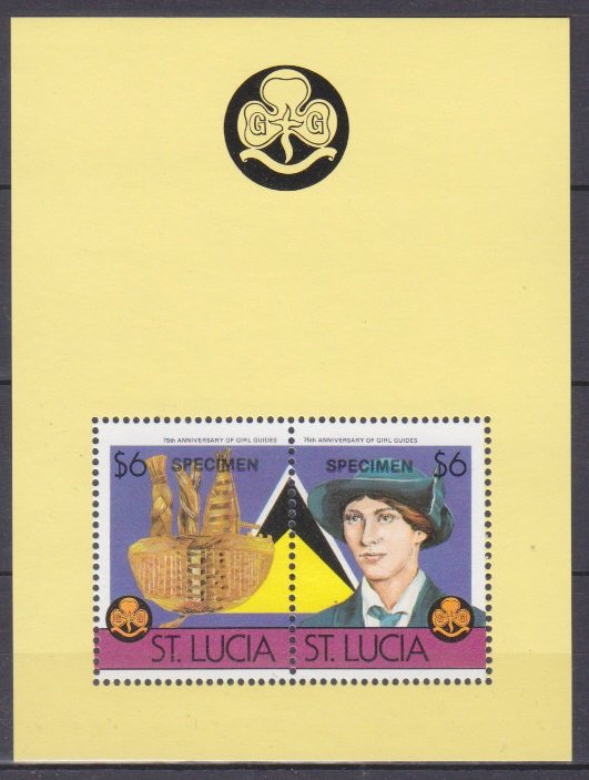 1986 St Lucia 832-33/B46 Scouts - overprint SPECIMEN