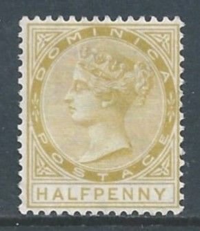 Dominica #4 Mint No Gum 1/2p Queen Victoria - Wmk. 1