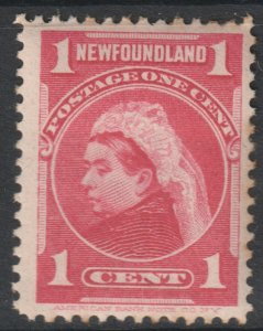 Canada Newfoundland Scott 79 - SG84, 1897 Victoria 1c MH*