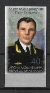 ABKHAZIA / 2019, Gagarin (Space) (IMPERFORATED), MNH 