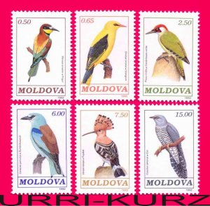 MOLDOVA 1992 Nature Fauna Birds Woodpecker Cuckoo Definitive 6v Sc31-36 Mi14-19