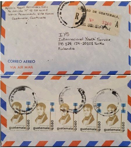 A) 1938, GUATEMALA, FROM COLONIA RENAISSANCE VILLA NUEVA TO FINLAND, AIRMAIL, RE