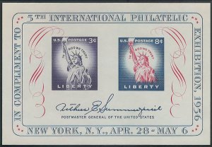 Scott: 1075 United States - FIPEX Souvenir Sheet - MNH