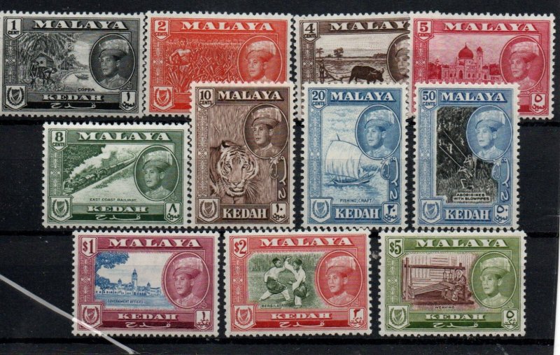 Malaya - Kedah 95-105 Set Mint Hinged