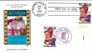 Collins Designed/Painted W. C. Fields FDC!!