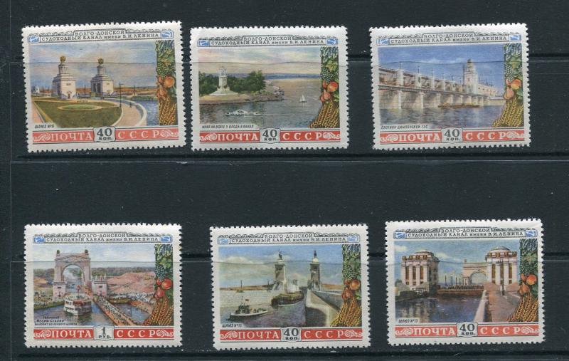 Russia 1953 Sc 1666-1 MH Volga-Don Canal 7224