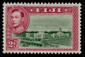 FIJI GVI SG255a, 2d green & magenta, LH MINT.