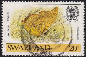 Swaziland 508 Red Forest Charaxes Butterfly 1987