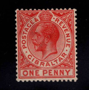 GIBRALTAR  Scott 77 MH*  KGV  stamp, wmk 4 1926