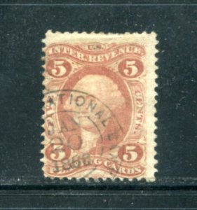 x0405 - US Stamp - Sc# R28c - Used 1866 - Revenue - Playing Cards