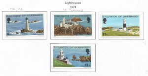 GUERNSEY - 1976 - Lighthouses - Perf 4v Set - Mint Lightly Hinged