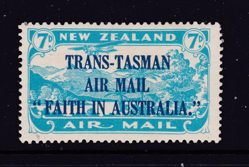 New Zealand the 1934 Trans Tasman Air stamp MH