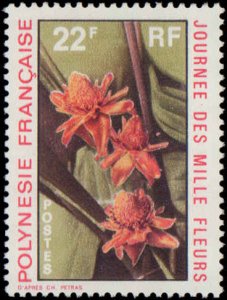 French Polynesia #264-266, Complete Set(3), 1971, Flowers, Hinged