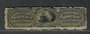 US Match+Medicine Revenue Stamp Sc#Rs187d, Cv. $11