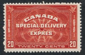 CANADA E4 MINT F-VF LH, 20c SPECIAL DELIVERY